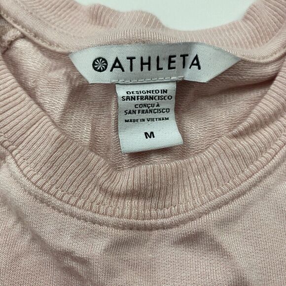 Athleta Pink Mindset Sweatshirt Long Sleeve Crew Neck Modal Spandex Size S - Picture 5 of 8